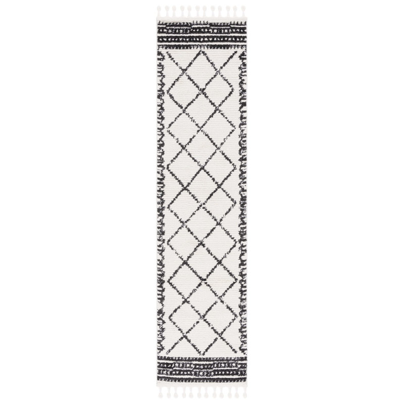 Tapis à motif abstrait Baar, Tapis de couloir 2 pi 2 po x 9 pi