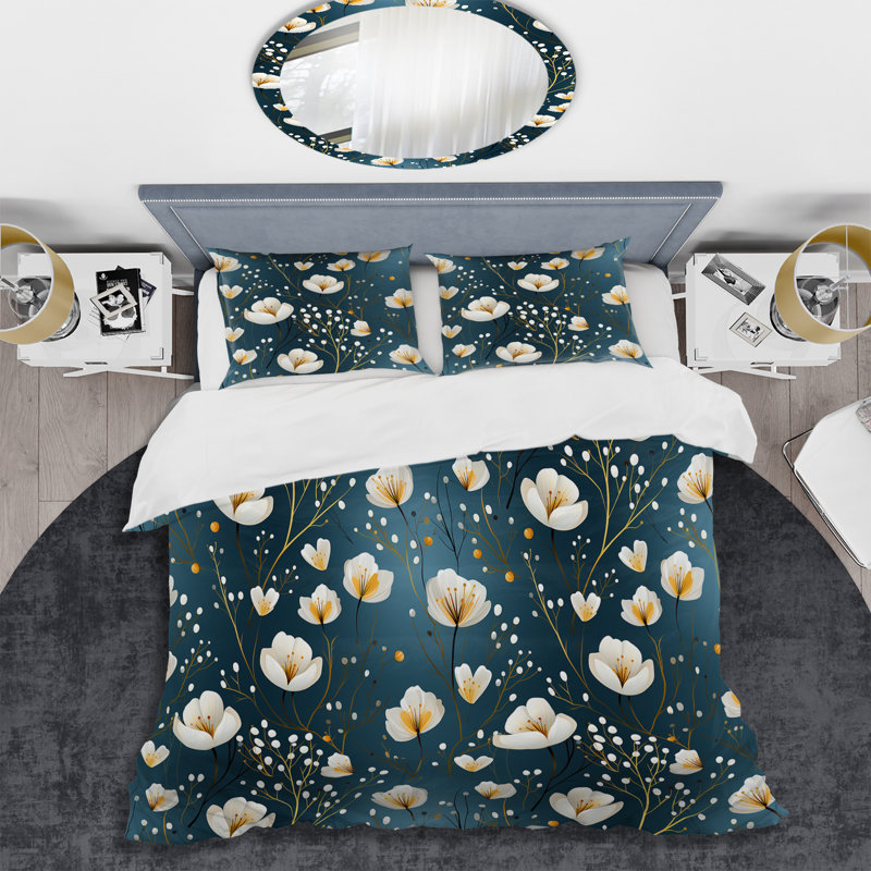 Ensemble de housse de couette Essence Petals, Housse de couette pour très grand lit et 2 très