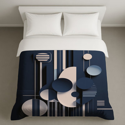Blue White Circles Duvet Covers