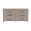Commode double 6 tiroirs Wezz, chambre, gris clair-471606796