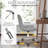 Set Of 2 Modern Armless Office Chair With Wheels, Adjustable Height Mid-Back Swivel Desk Chair-938009382