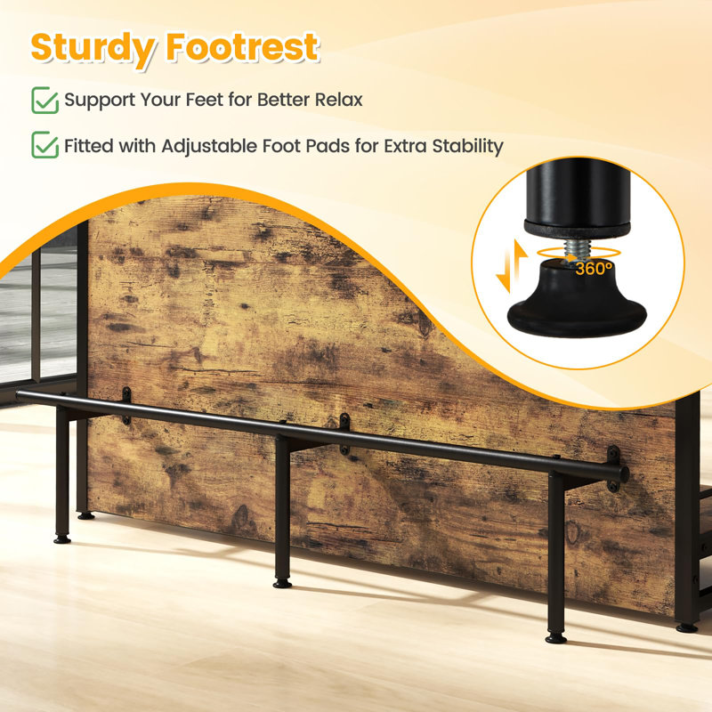 60cm Home Bar, Rustic Brown