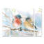 Ensemble de 3 panneaux - Katrina Pete «Bluebird pair in Spring», art mural sur toile pour le salon, la chambre à coucher ou le bureau 