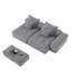 Canapé modulaire surdimensionné moderne avec 2 chaises longues et 2 accoudoirs-130627530