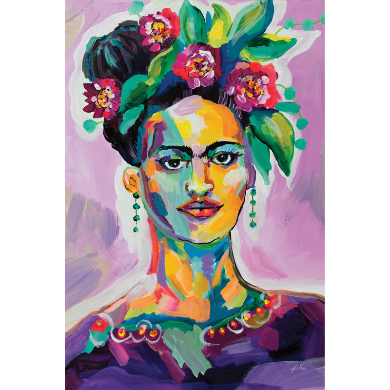 "Frida" par Jeanette Vertentes, peinture sur toile, H 48 po x l 32 po