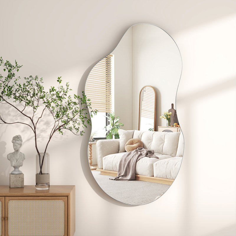 Cadre en métal Ashane, Argent, 43 po x 21,4 po