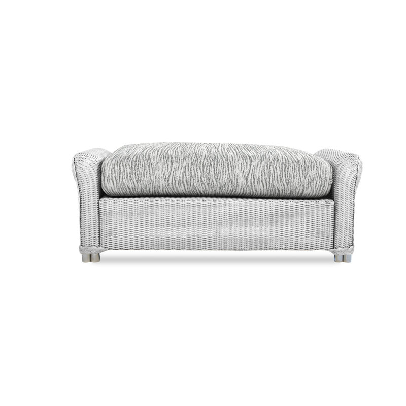 Reflections Outdoor Ottoman, Canvas Canvas Sunbrella® Canvas, White