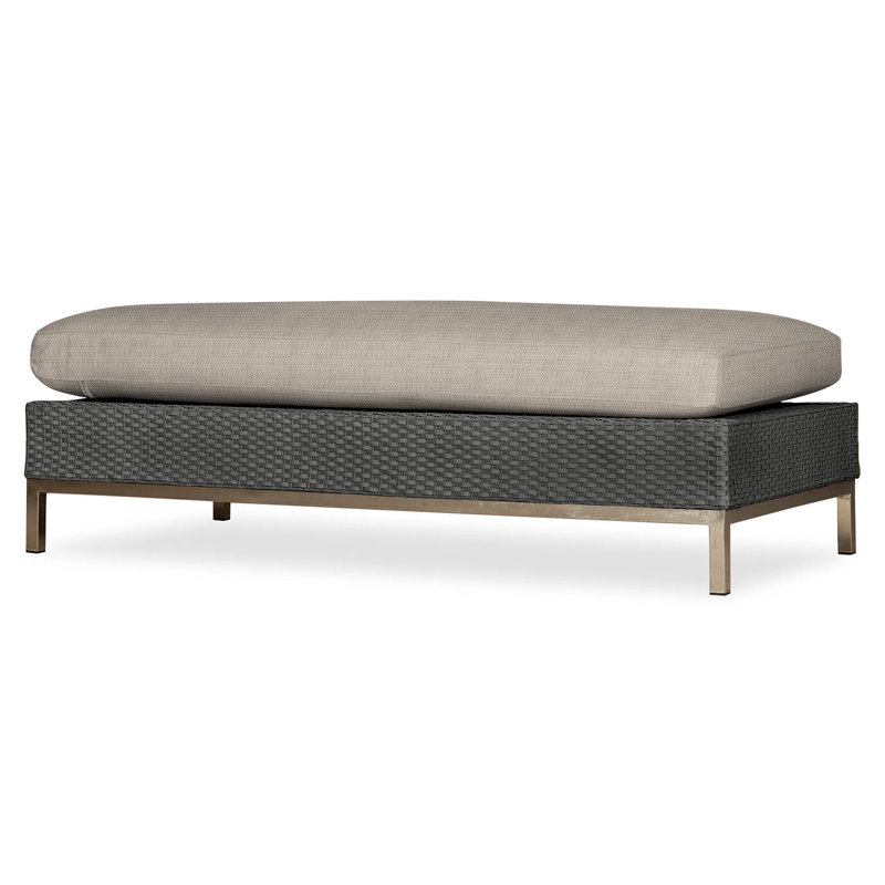 Elements Outdoor Ottoman, Demo Skyway, Hickory
