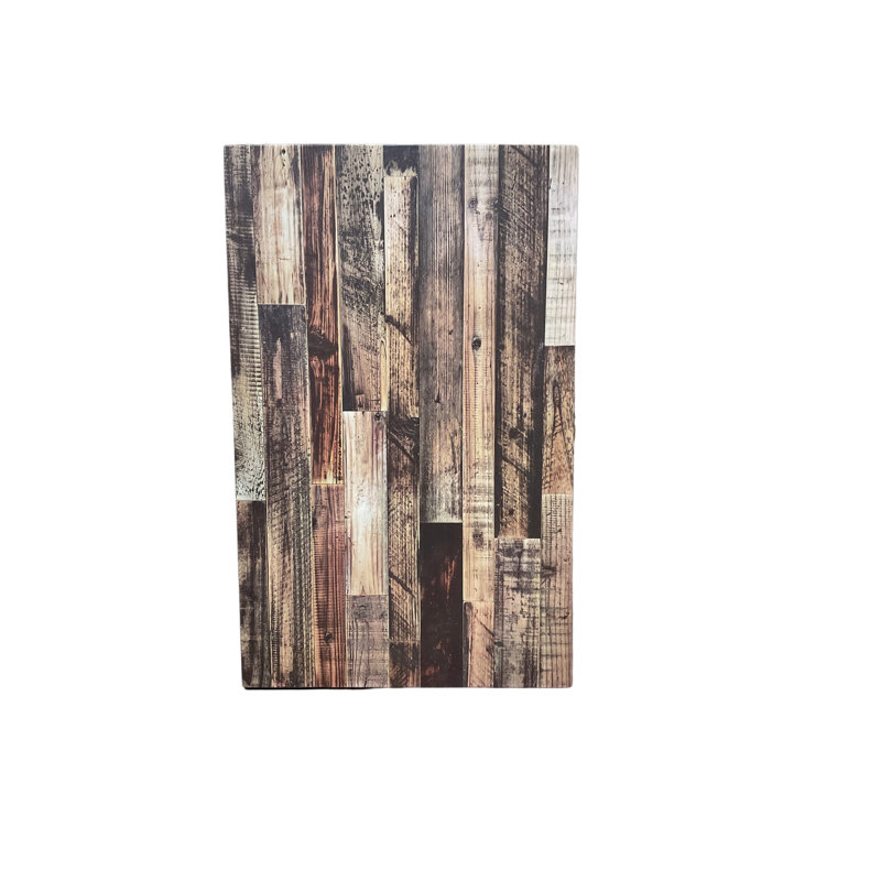 Plateau de table extérieur en résine, H 1 po x L 36 po x l 36 po, Brun rustique