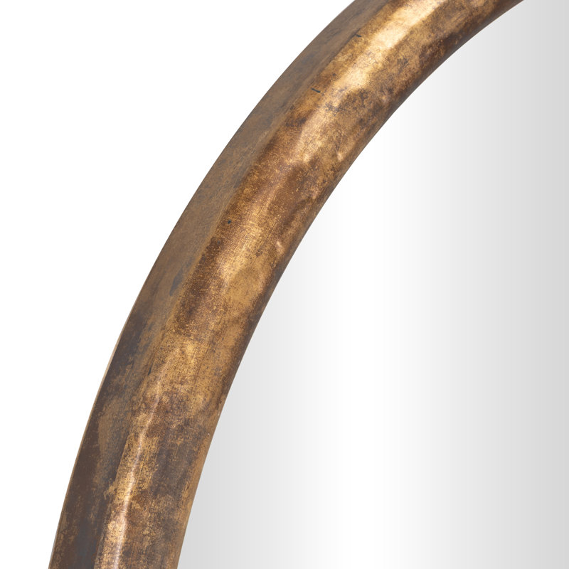 Cole and Grey Resin Gold Room Wall Mirror with Weathered Frame