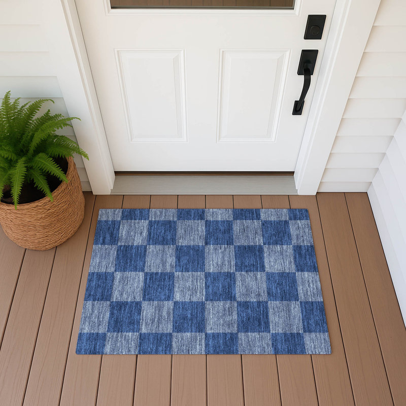 Machine Washable Indoor/Outdoor Buster ACN2345 Geometric Rug, Rectangle 1'8" x 2'6"