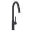 Robinet de cuisine rétractable 19,19 po noir mat avec base en ABS-130803540
