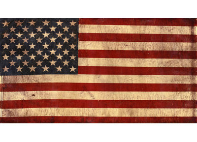 Oversized American Flag Print