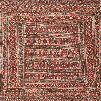 Tapis traditionnel brun / beige / rouge