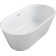 60'' Freestanding Gloss  Acrylic Soaking Bathtub With Toe-Tap Chrome Drain And Classic Slotted Overflow