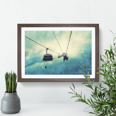Ski Lift - Picture Frame Graphic Art