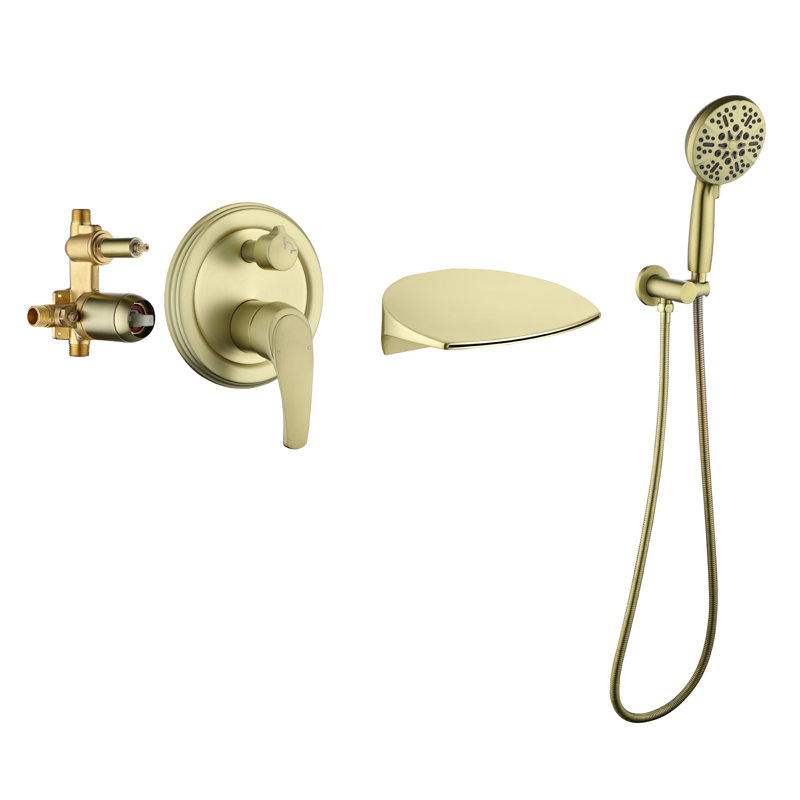 Bathroom Freestanding Tub Filler, Brushed Nickel