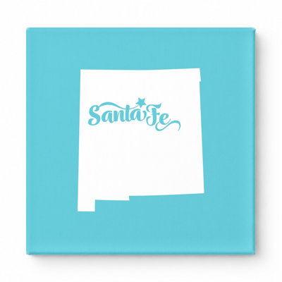 Home Sweet Santa Fe — New Mexico State Silhouette — Canvas Wall Art