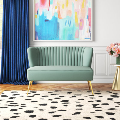 Euclid 47" Velvet 2-Seat Armless Loveseat