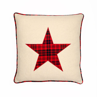 Holiday Series Plaid Cotton Throw Pillow