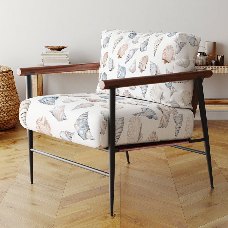 Chaise d'appoint à imprimé animalier, Bras ronds bruns