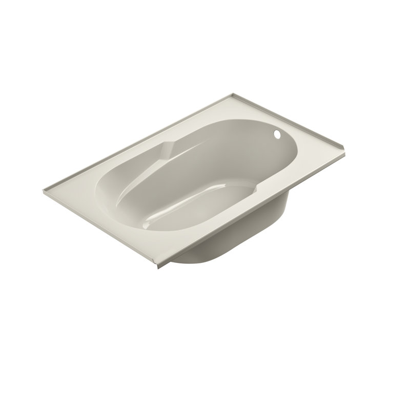 Signature® 60" x 36" Drop In Bathtub, Oyster, Right