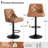 360-Degree Rotatable Faux Leather Bar Stool With Button Stitching-116087020