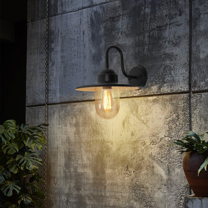 Matte Black 35.4cm H Outdoor Barn Light