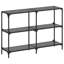 Console Table With Glass Top Steel-588766928-588766931