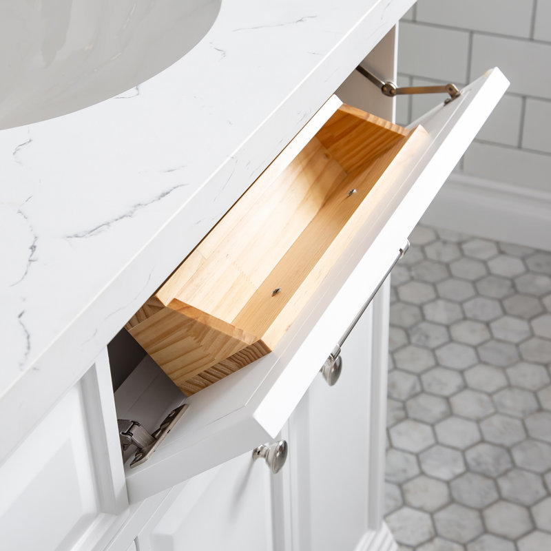 Palace 72'' W Double Vanity, Polished Nickel, Pure White