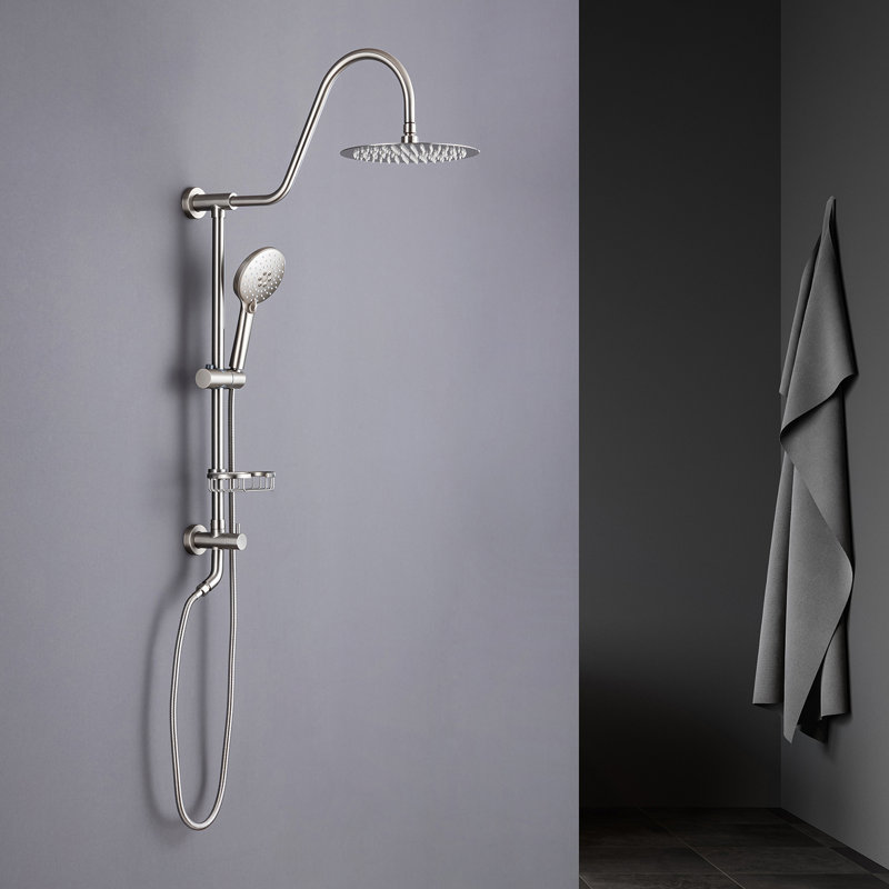 Système de douche à pluie multifonction Rainlex, Nickel brossé