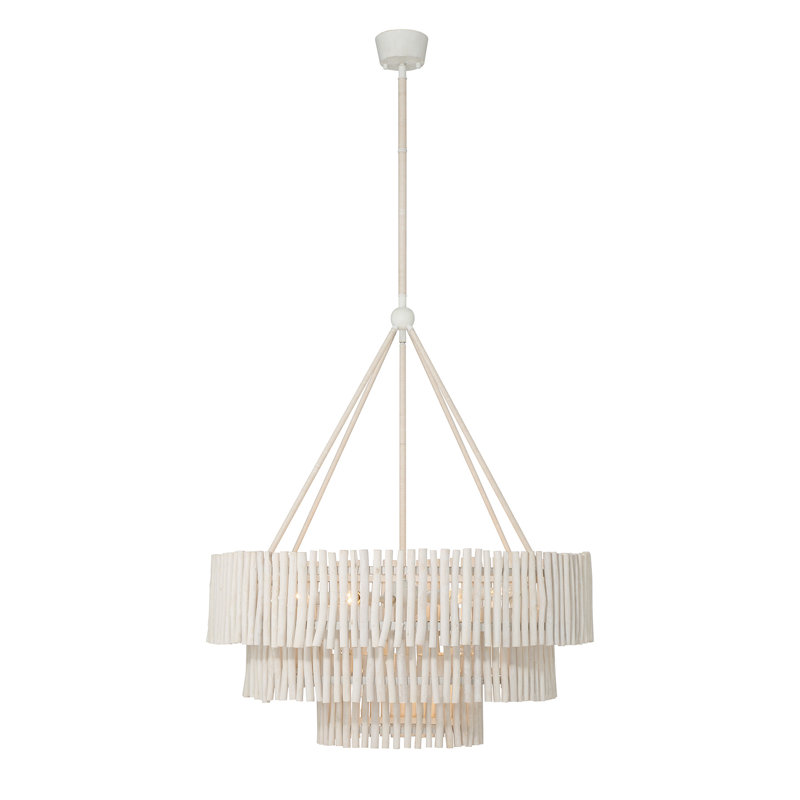 9-Light Chandelier in Blanco