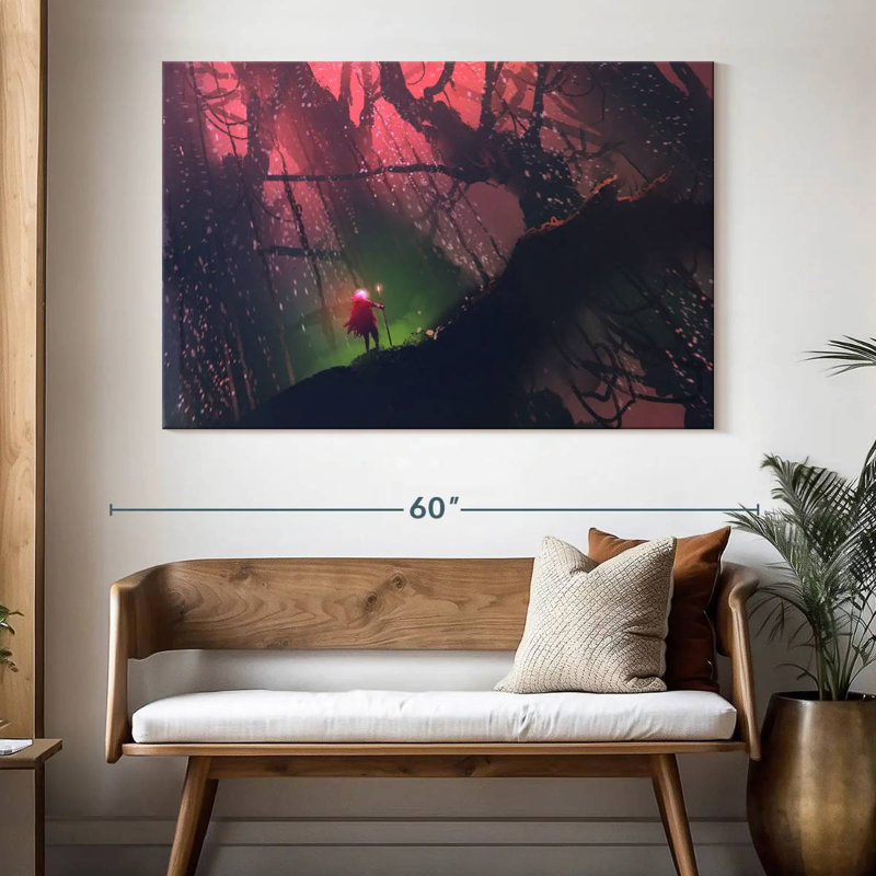 Kelan Wizard In Enchanted Forest, 34" H x 51" W