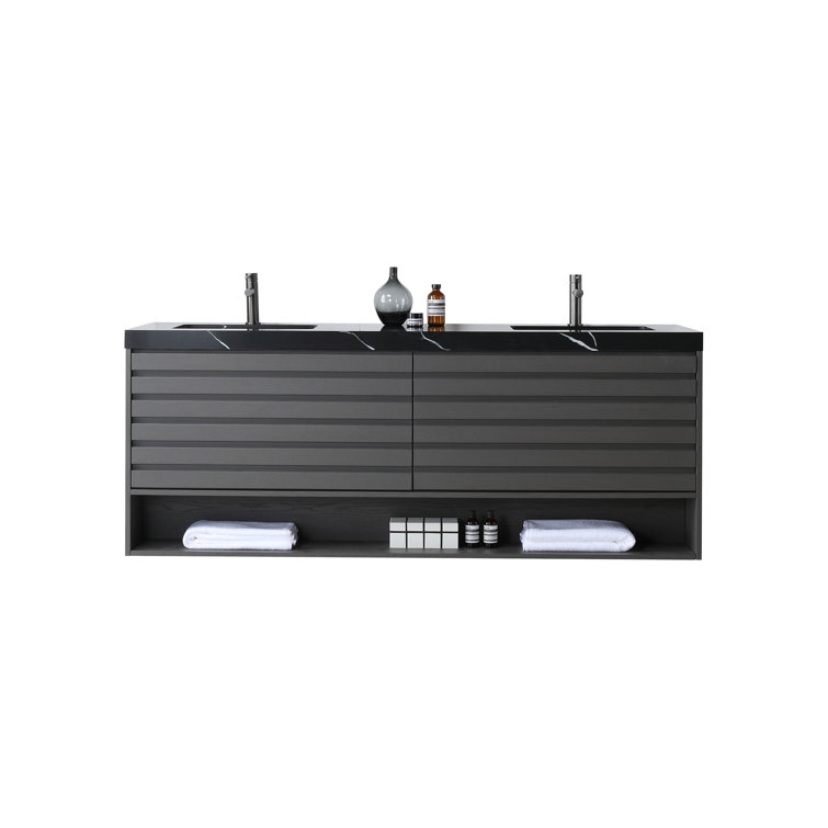 MATERA 72.05'' Double Bathroom Vanity with White Quartz Top