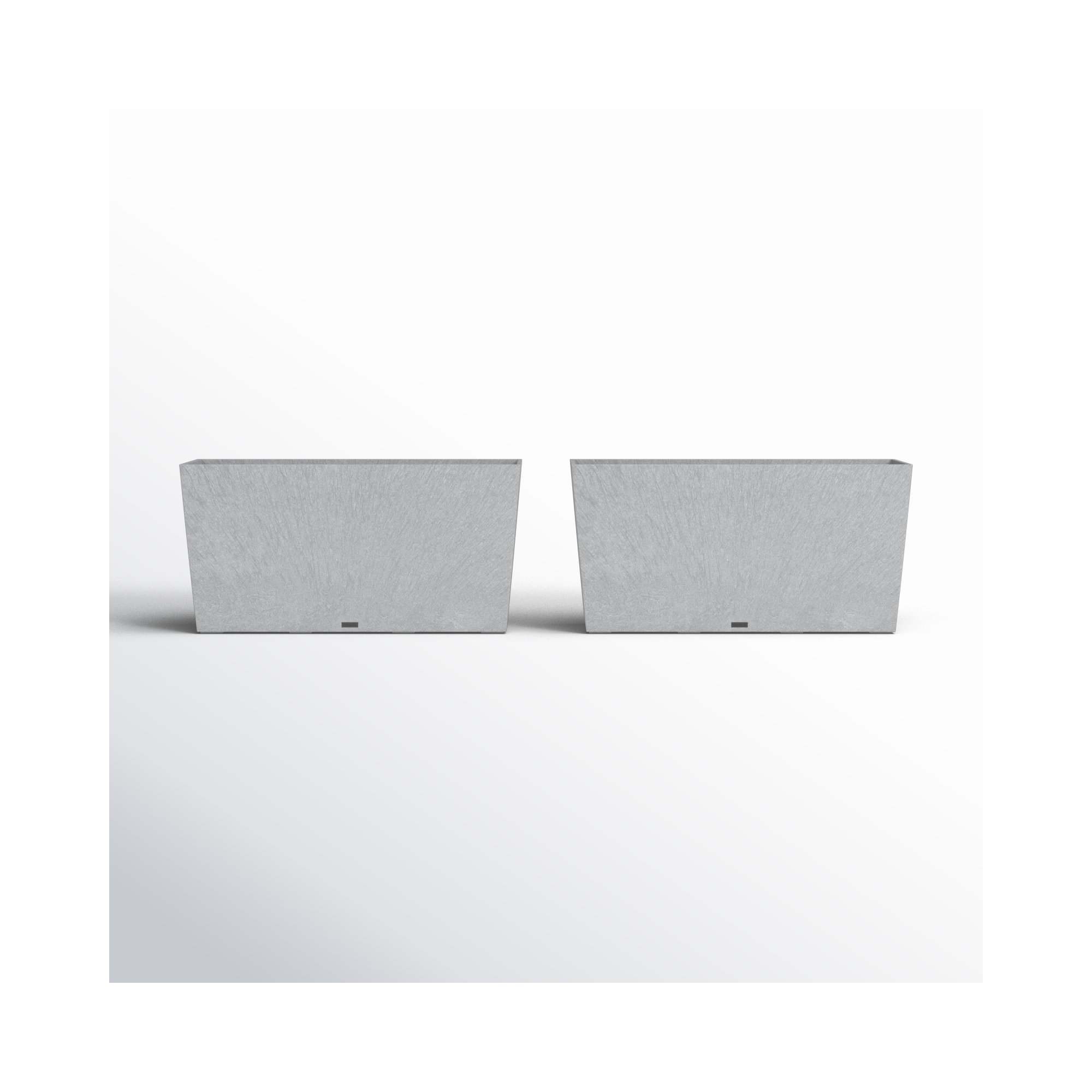 Pure Series Midori Planter, Charcoal Gray, 2, 19.75" H x 39.5" W x 12.5" D