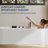 3-Handle Deck-Mount Waterfall Tub Faucet With Hand Shower And Waterfall Spout-119401599