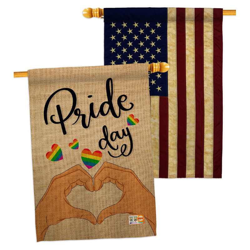 Drapeau de maison à 2 côtés en polyester / mélange de polyester 40 x 28 po