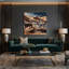 Chiens, art mural brun sur toile-1075731015