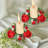 4Pcs Mini Rose Candle Rings Wreath-1393975067