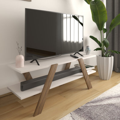 Meuble télé mural 47,2 po x 17,7 po x 13,0 po Artia | 100% panneau de particules enduit de mélamine, épaisseur: 0,7 pouce | Conception élégante et fonctionnelle, parfaite pour le salon et les espaces de divertissement, solution peu encombrante