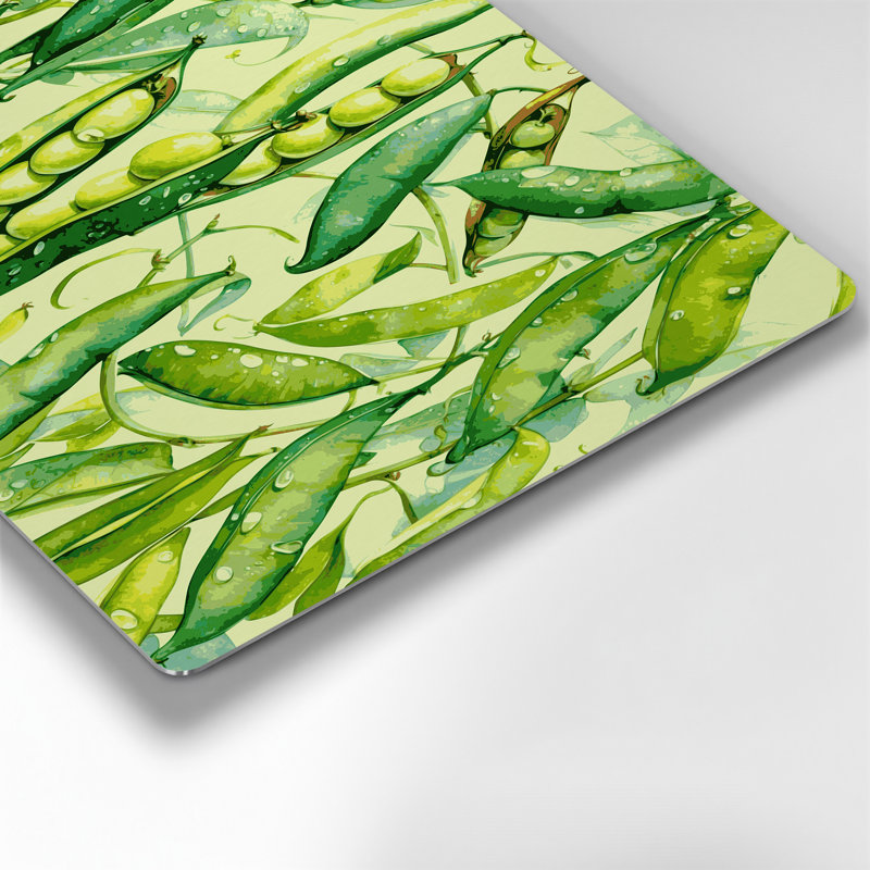 Légumes, haricots de Lima, art mural en métal vert frais, H 11 po x l 14 po