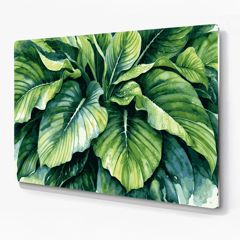 Art mural en métal Botanical Colocasia