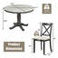 Orisfur. Ensemble 5 pièces de table et chaises pour 4 personnes
