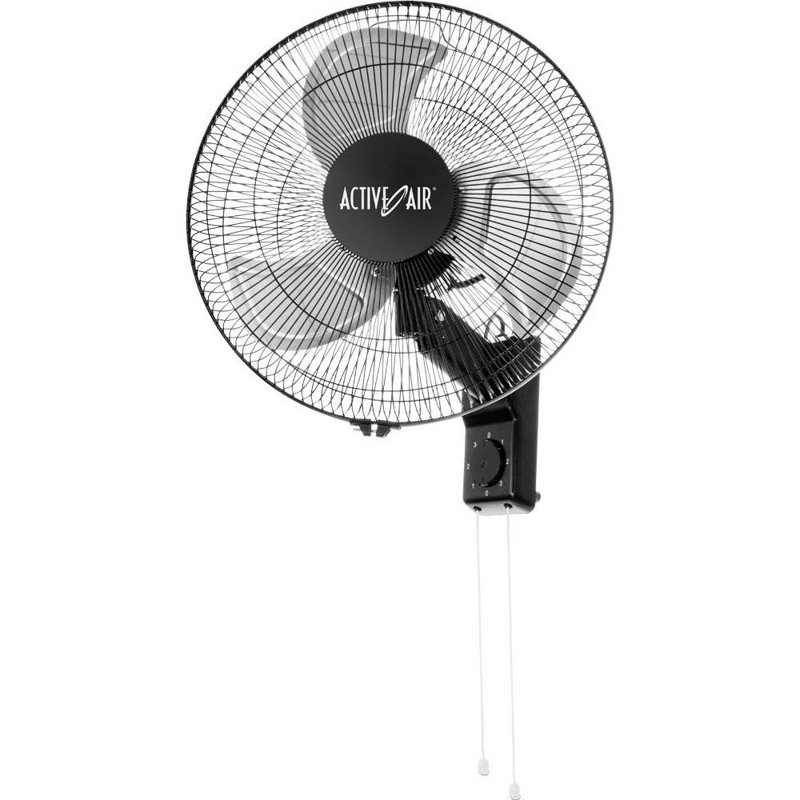 Ventilateur oscillant à fixation murale en métal à 3 vitesses 16 pouces Active Air