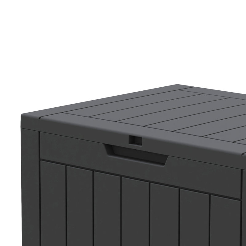 Boîte de rangement extérieure en résine imperméable et verrouillable 30 gallons
