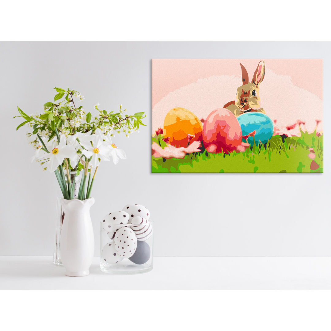 Leinwandbild Easter Rabbit - Malen nach Zahlen