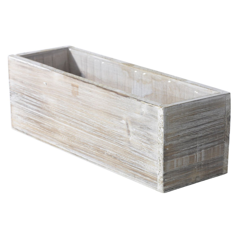 Pot à fleurs Tariah Woodland, H 4 po x l 12 po x P 4 po, Blanc