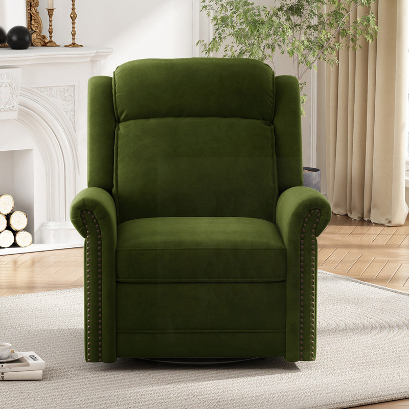 Swivel Recliner Manual Rocking Recliner, Gray