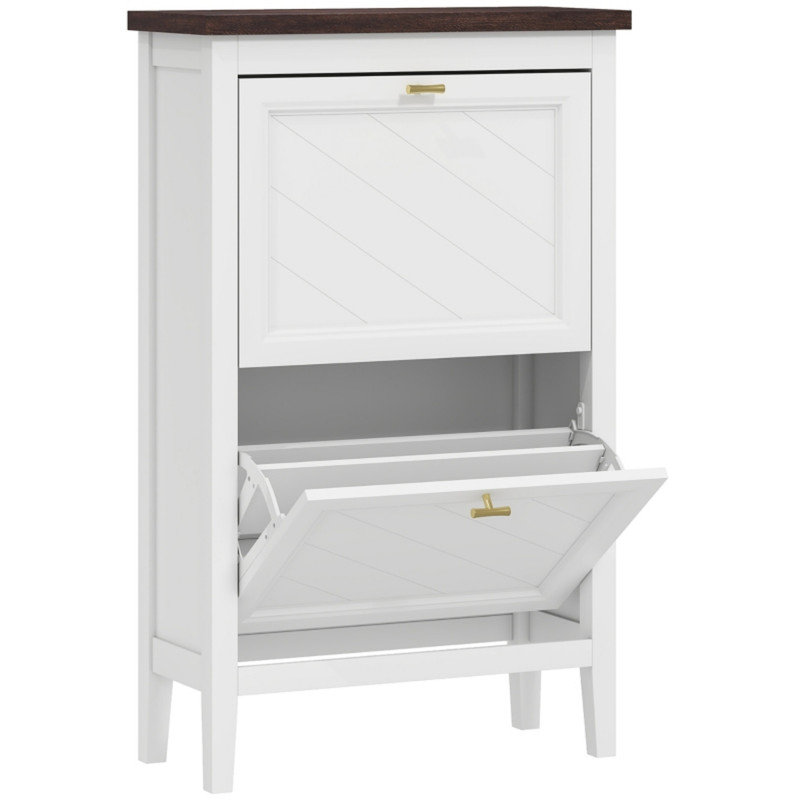 12 Pair Flip Down Shoe Storage