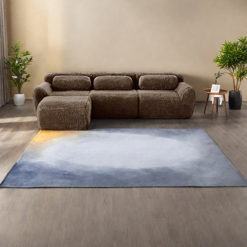 Canapé moelleux en forme de L, confort supérieur, salon moderne